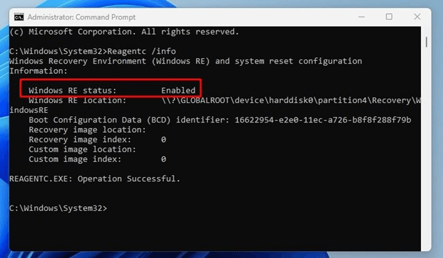 كيفية تمكين Windows Recovery Environment في Windows 11 4 image 2