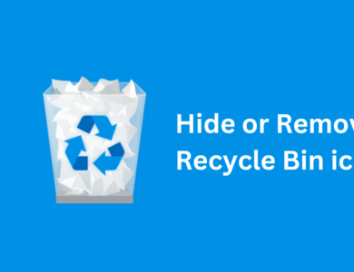 How to Hide or Remove Recycle Bin icon in Windows 11