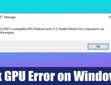 How to Fix 'D3D11 Compatible GPU Is Required' Error in Windows
