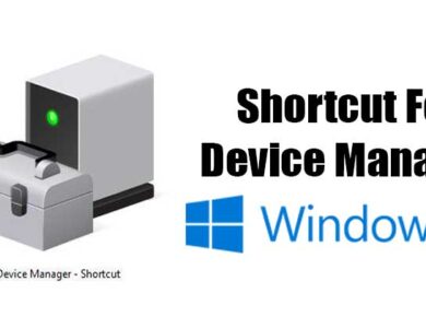 How to Create Shortcut for Device Manager On Windows