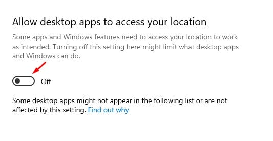 disable the option