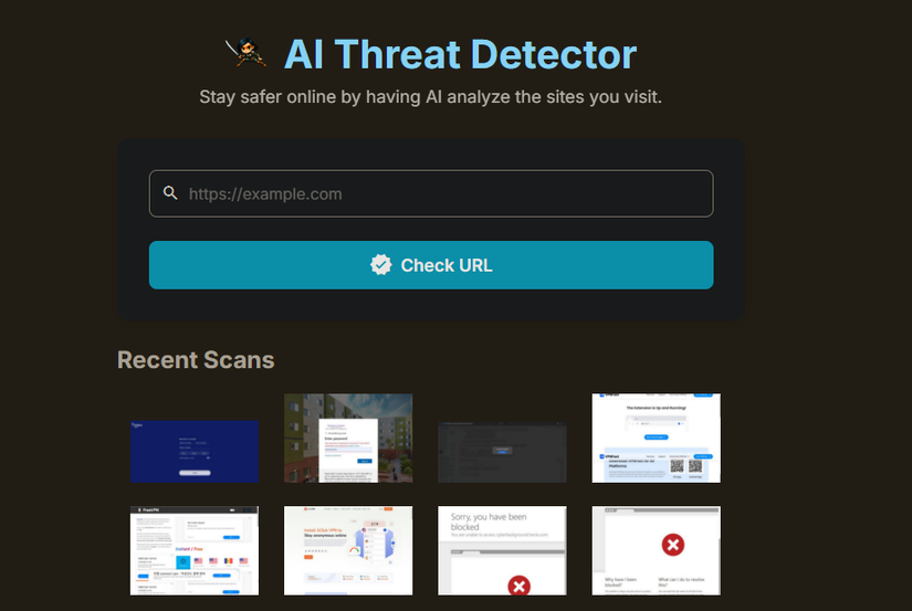 AI Threat Detector Page