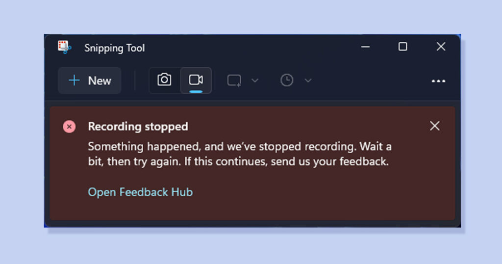 How to Fix 'Recording Stopped' Snipping Tool Error on Windows 11