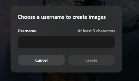 create a username