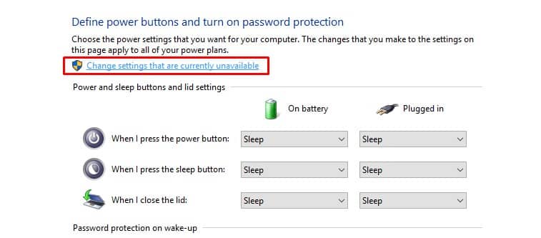 Disable The Fast Startup