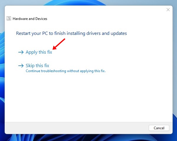 Apply this fix
