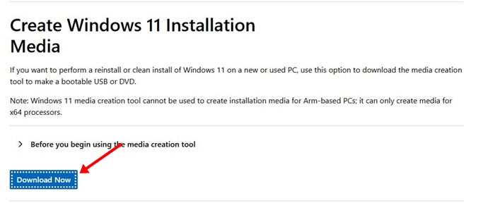 Create Windows 11 Installation Media