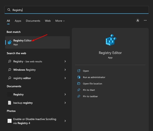 Registry Editor