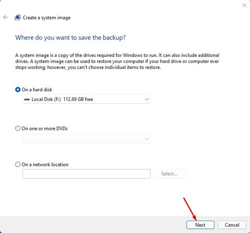 Select a drive