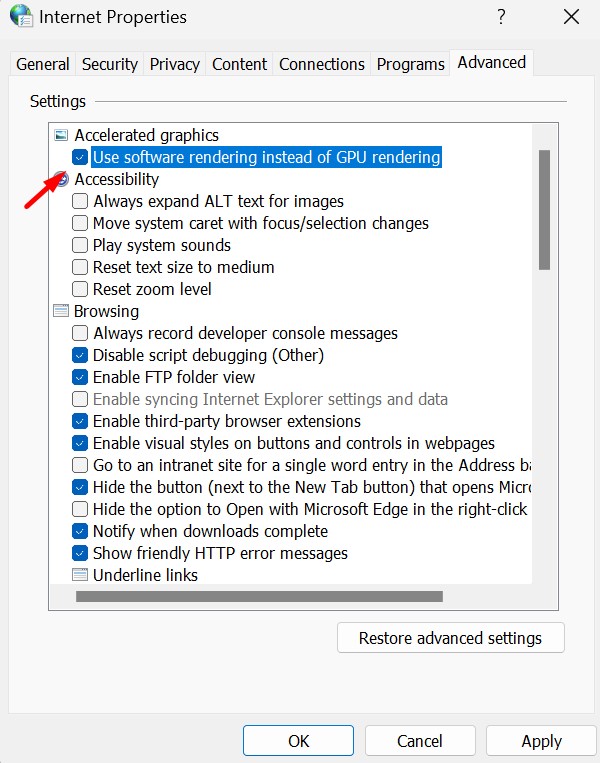 Use software rendering instead of GPU rendering