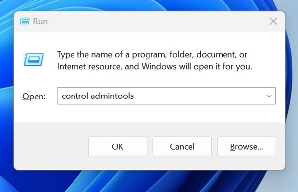 Open Windows Tools Using the RUN dialog