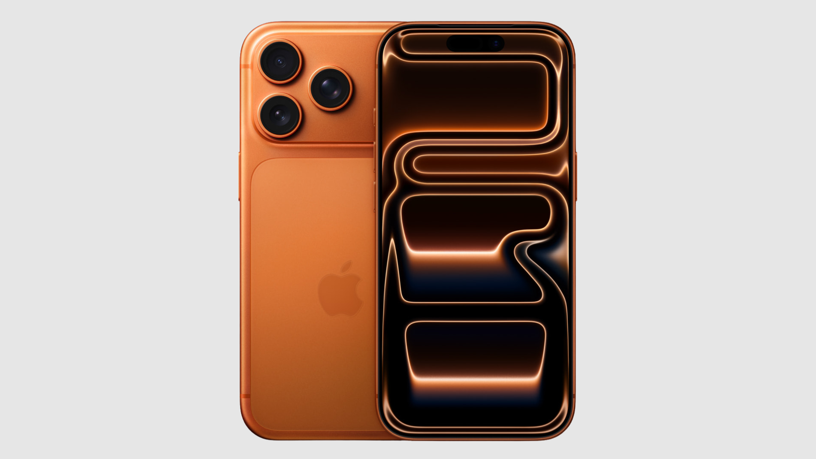 iPhone 17 Pro's back panel and the screen over a plain background.